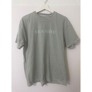 Seaside Florida Graphic T Shirt 30A Sage Green Mens Large Made in USA Coastal